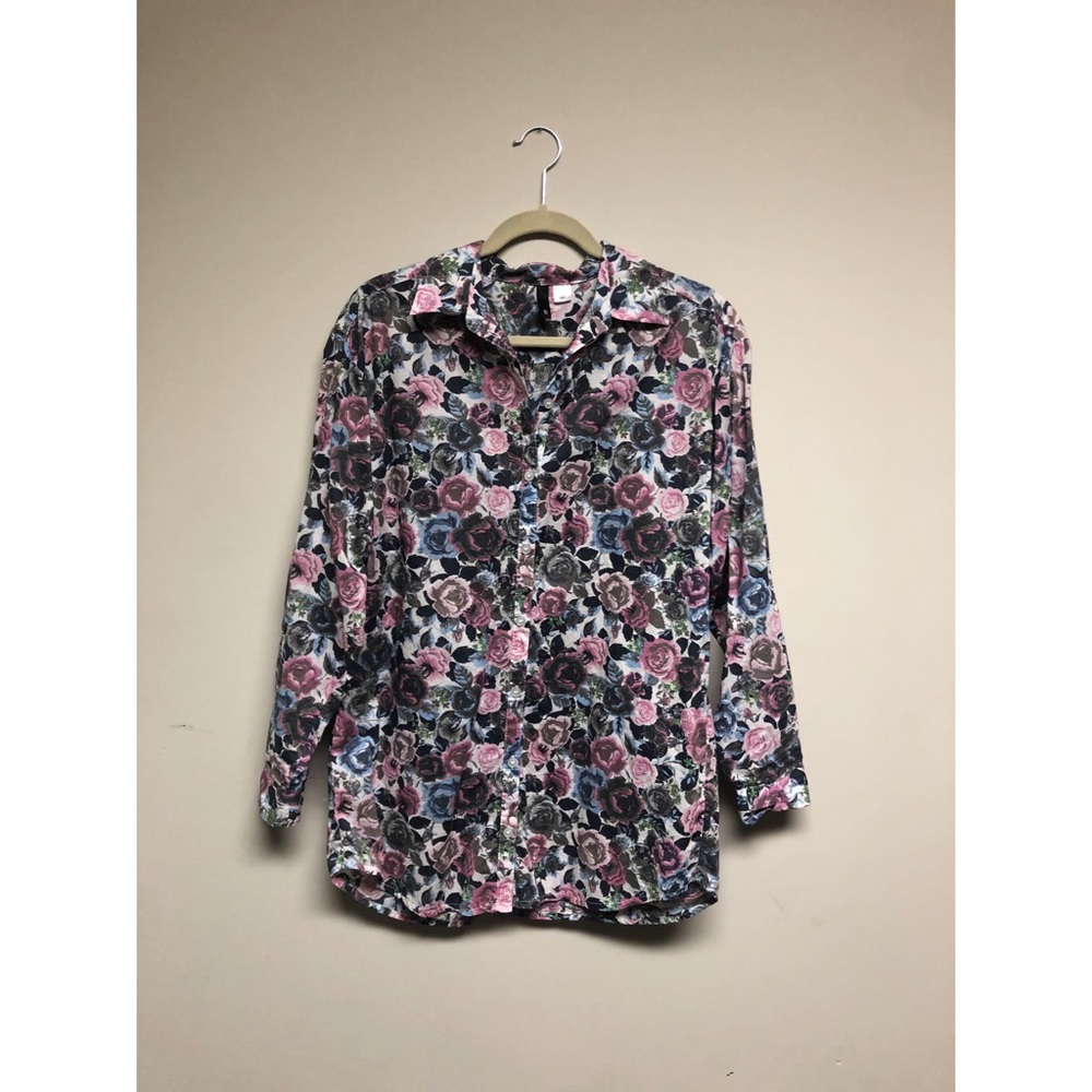 Floral Print Button Down Shirt H&M